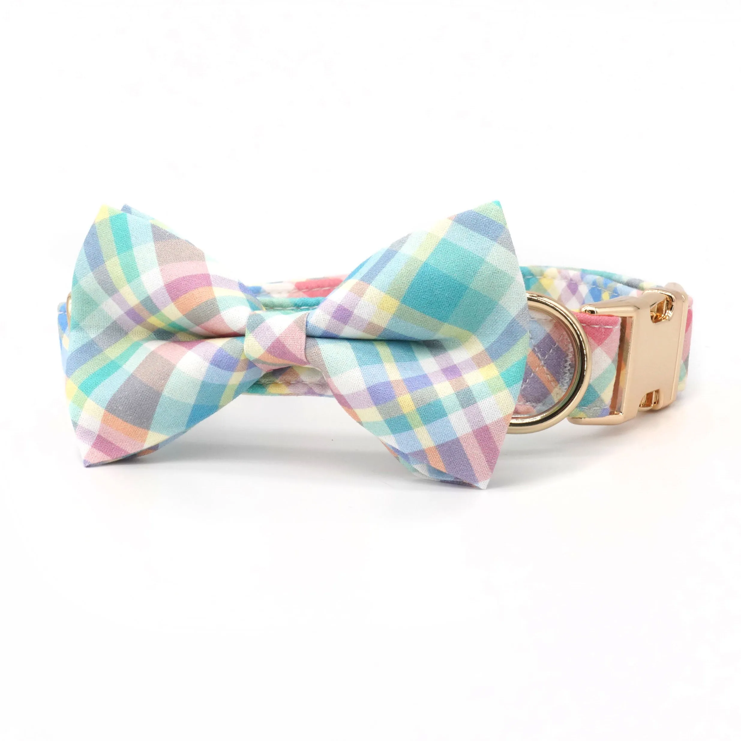 Summer Plaid Fashions: Personalized Collar And Leash