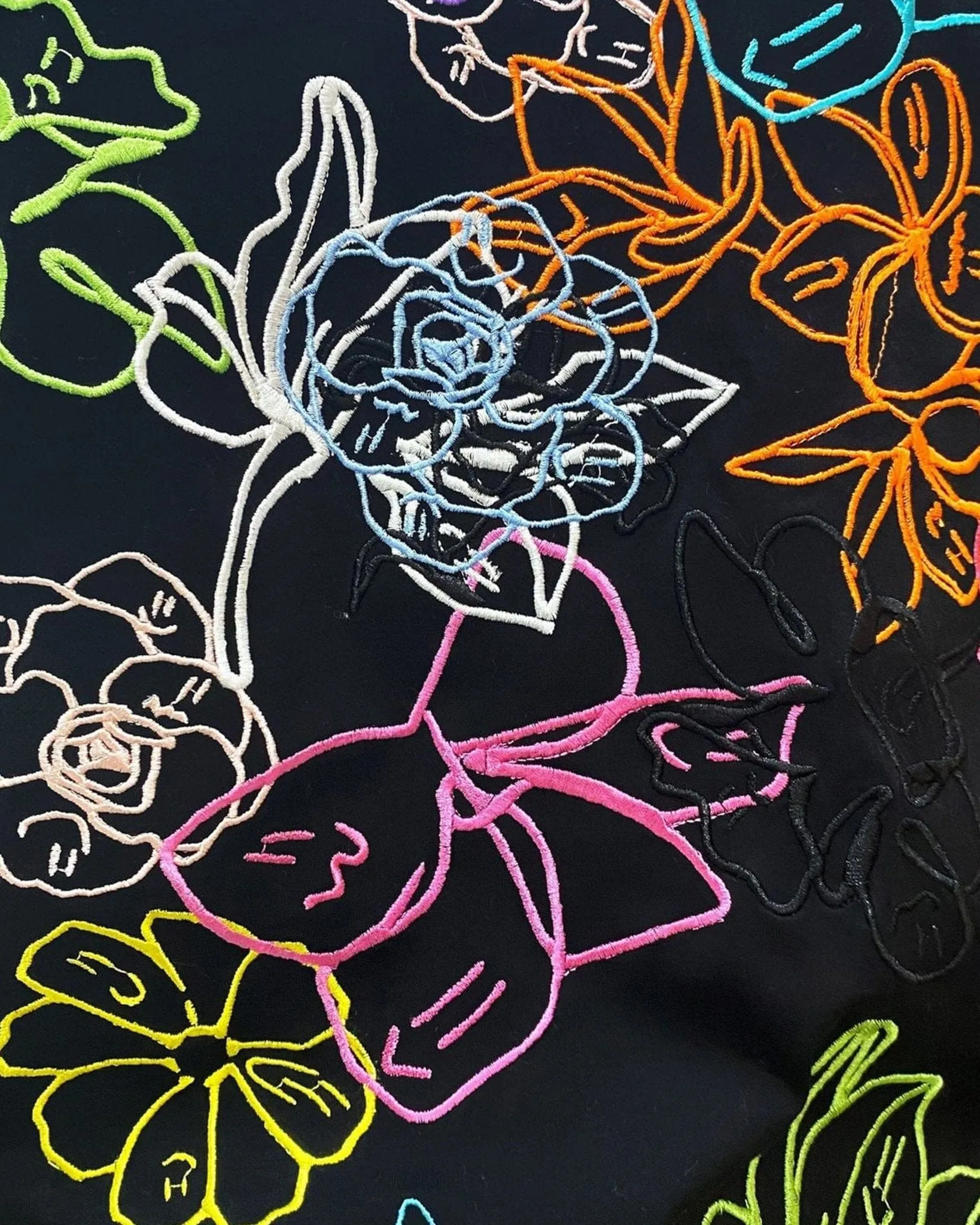 T-shirt Flowers Embroidery