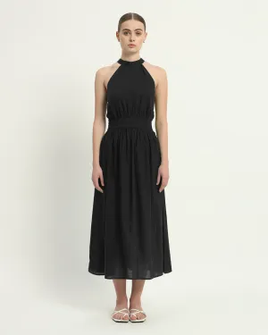 The Massena Noir Cotton Dress