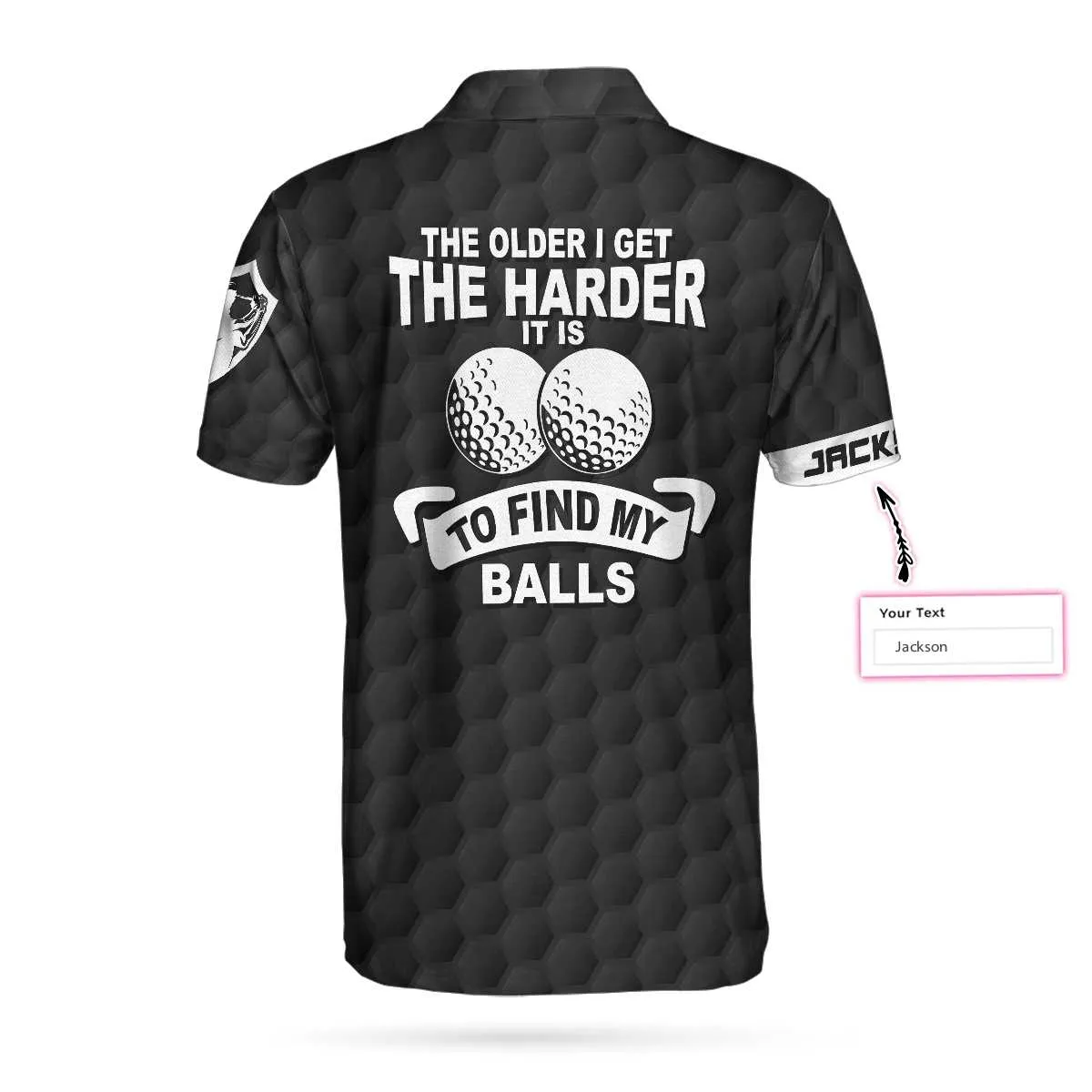 The Older I Get The Harder It Is To Find My Balls Golf Custom Polo Shirt, Personalized Black American Flag Golf Shirt For Men Coolspod