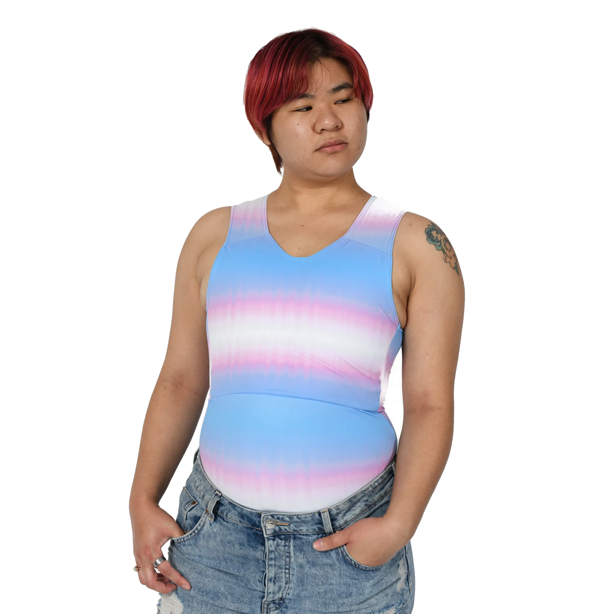 Tie-Dye Trans Pride Tank Binder