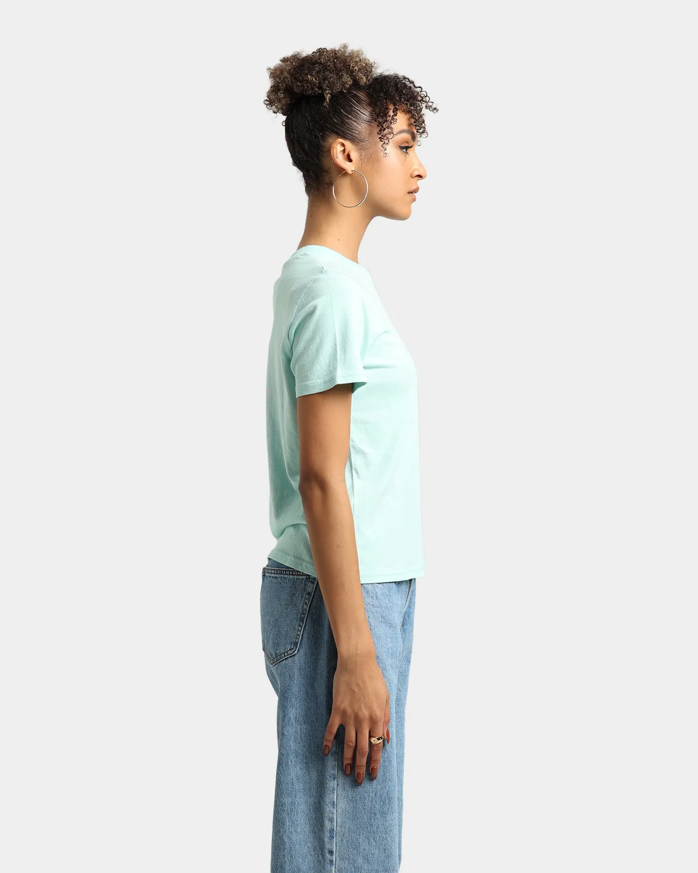 Tommy Jeans Women's Linear Logo T-Shirt Aqua