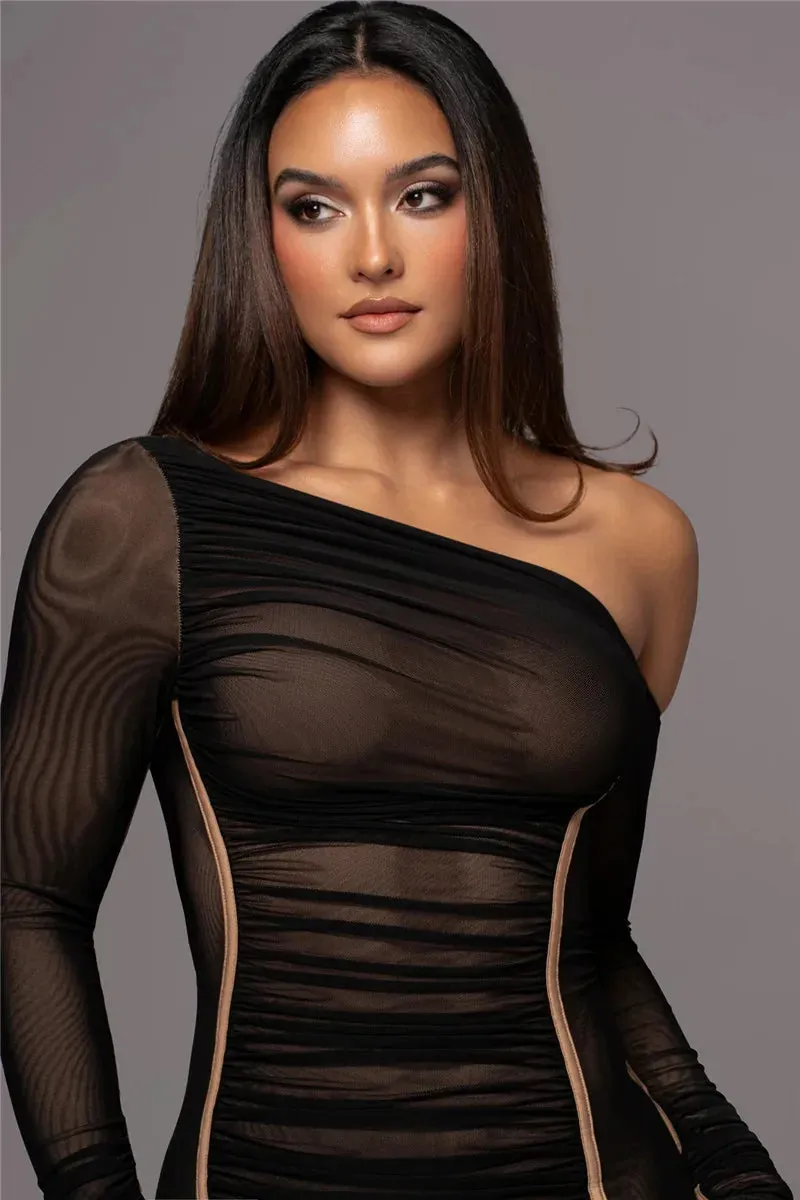 Two Layer Mesh Backless Rushed Long Sleeve Midi Dress backless bodycon Club Party Sexy Long Dress