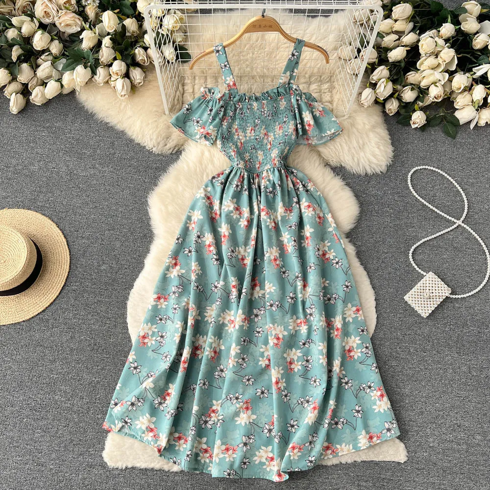 Vintage Short Sleeve Floral Dress