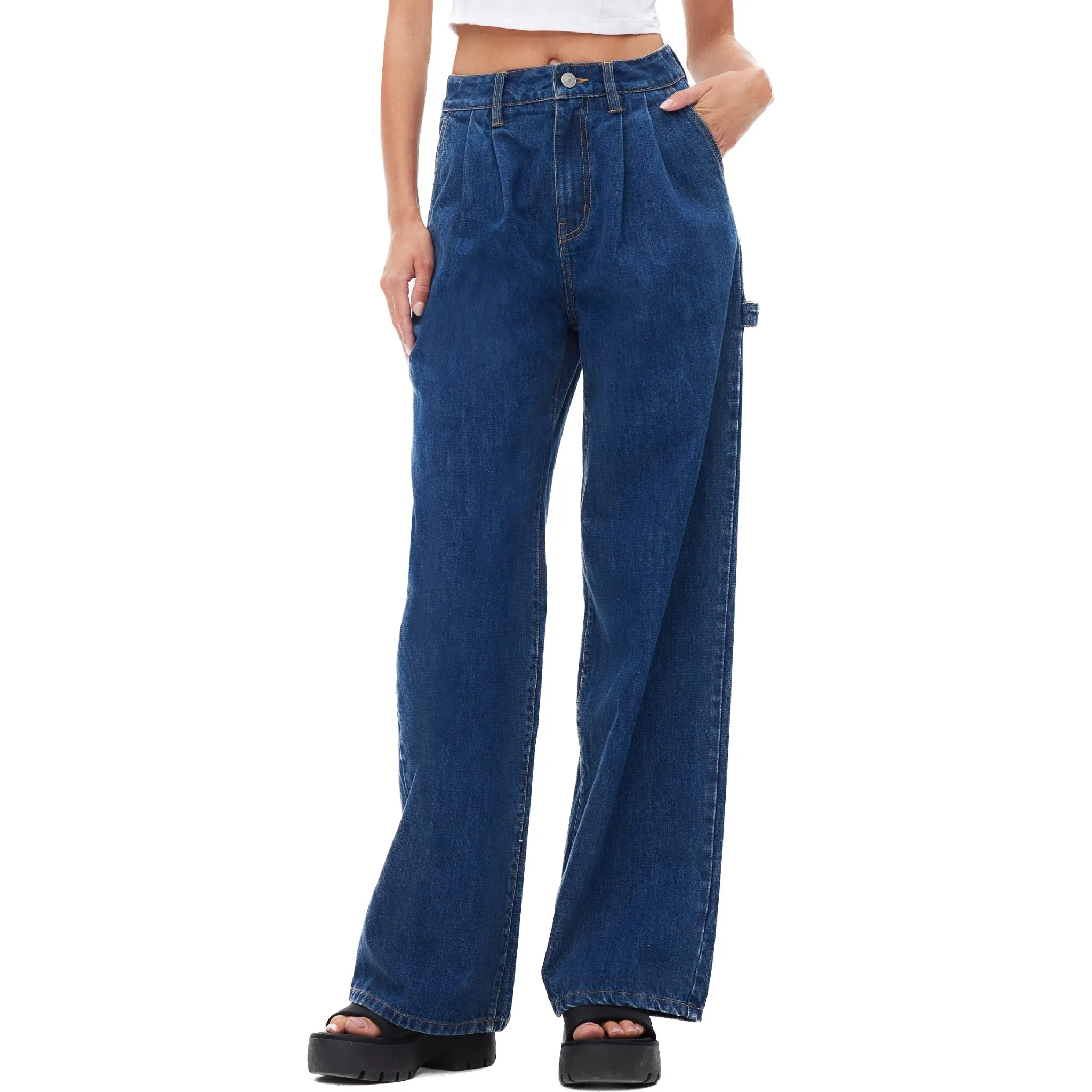 Wide-Leg Jeans Blue
