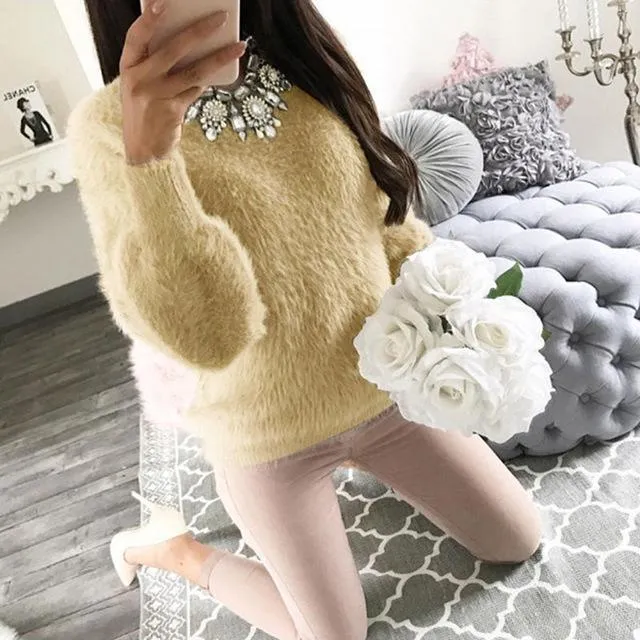 Women Sweatshirts Long Sleeve Autumn Knitwear Jumper Pullover