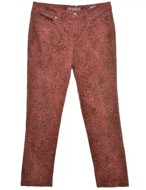 Zip Front Straight Fit Jeans - W32 L28