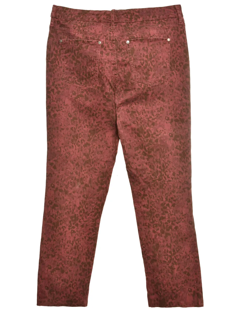 Zip Front Straight Fit Jeans - W32 L28