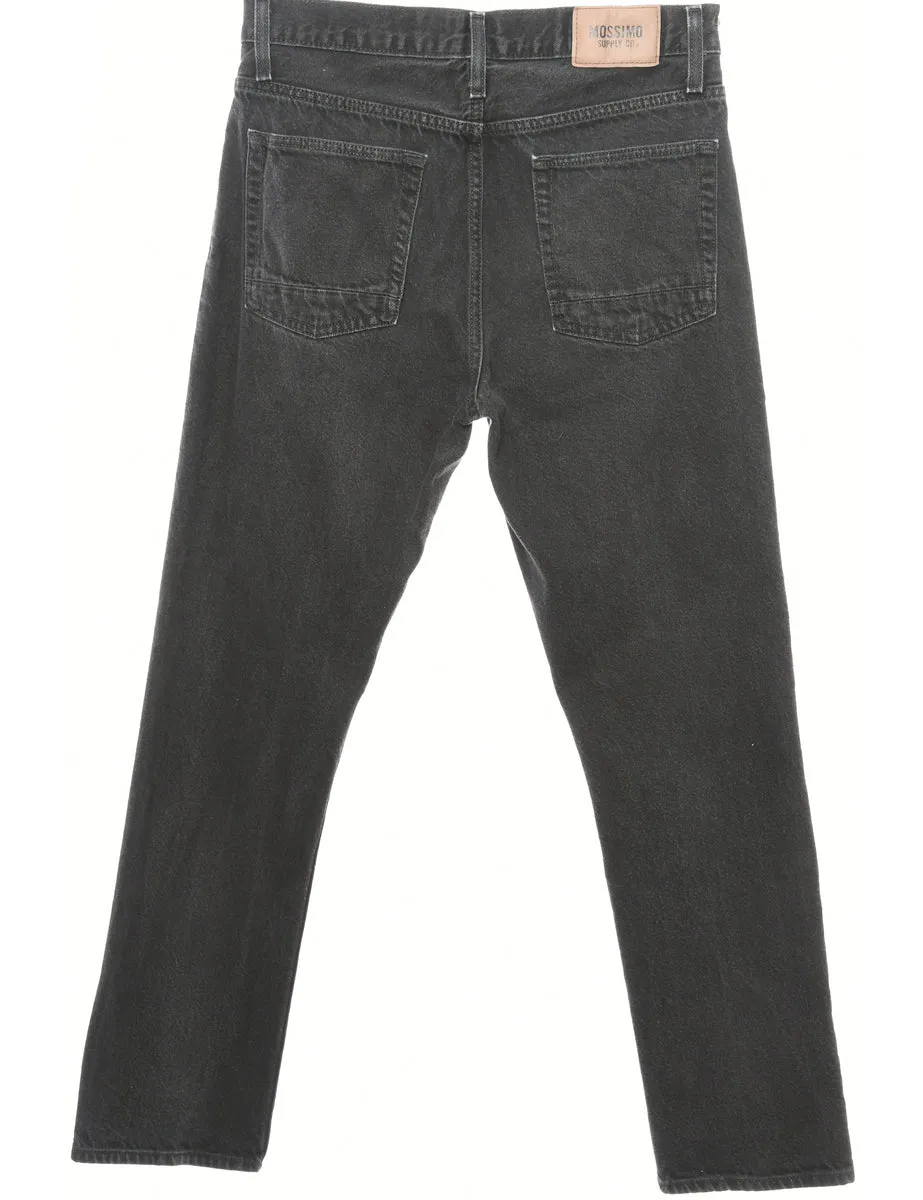 Zip Front Straight Fit Jeans - W32 L32